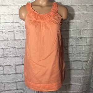 Talbots Peach 100% Cotton Lined Tank‎ casual office breezy unique quality Top S